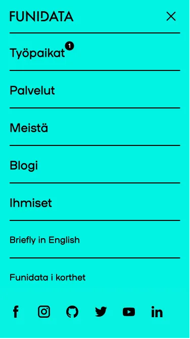 Funidata mobile website