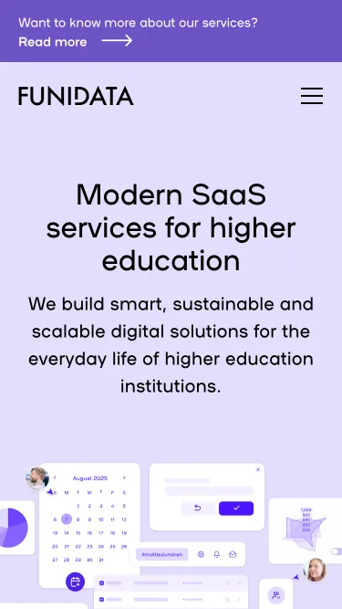 Funidata mobile website