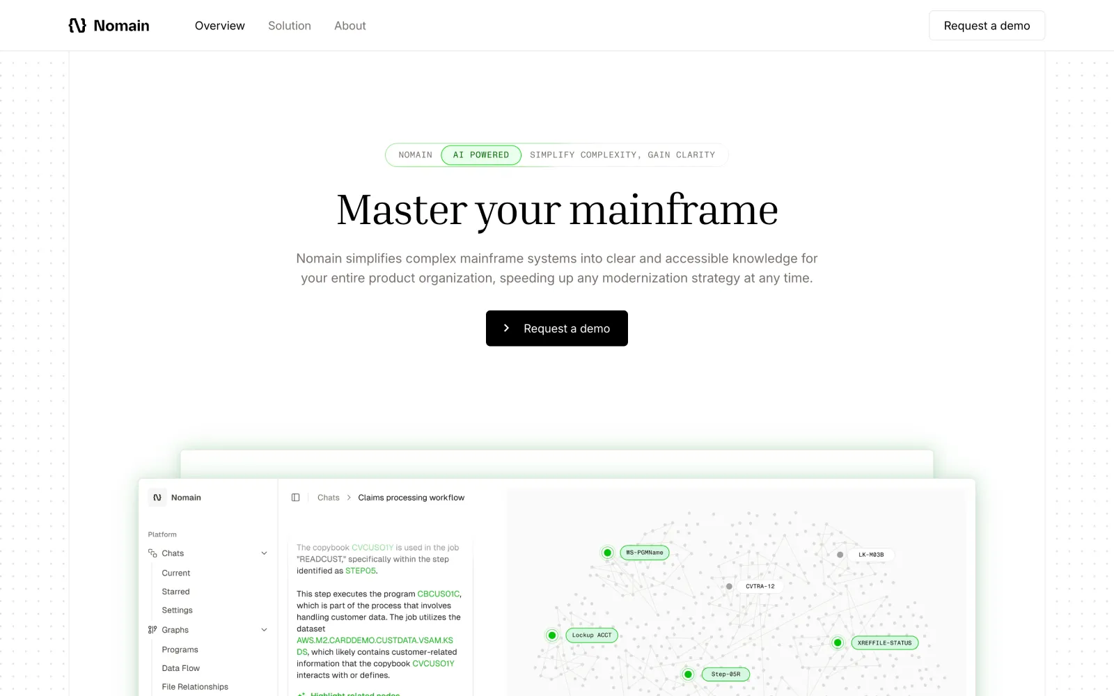 Nomain website