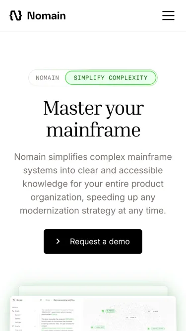 Nomain mobile website